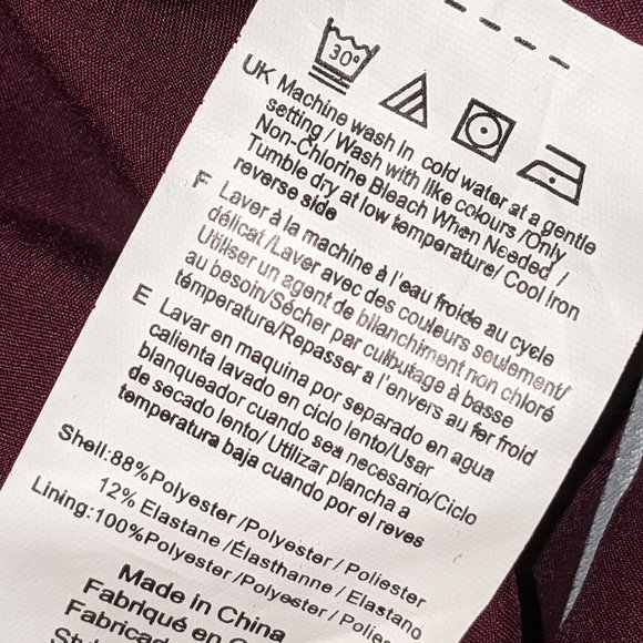 IMNYC Issac Mizrahi Burgundy Career Dress Size 6 - Picture 4 of 4